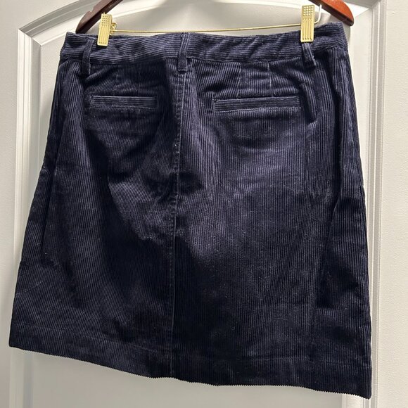 Talbots - indigo blue corduroy skirt - Picture 4 of 8